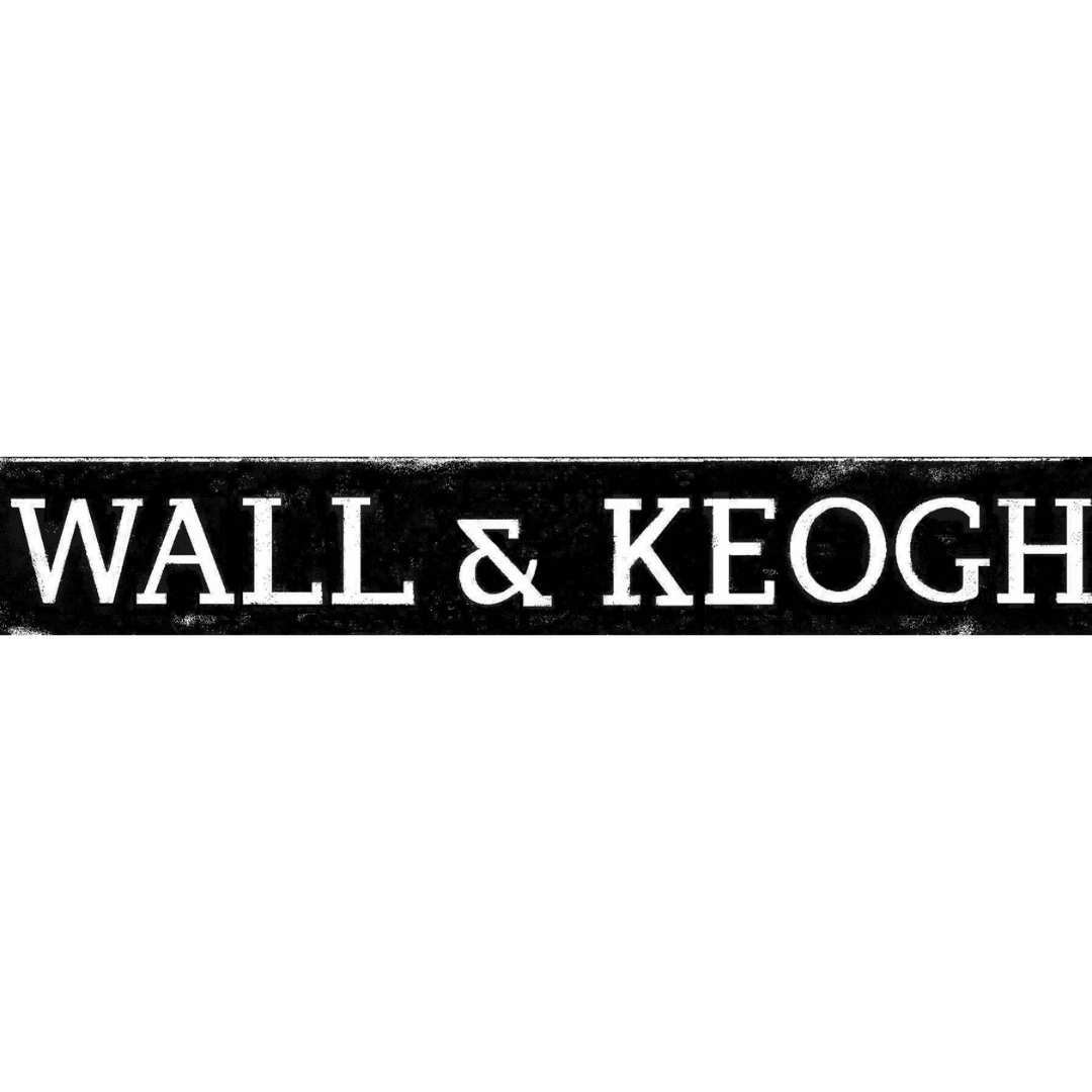 Black background with Wall & Keogh logo in white